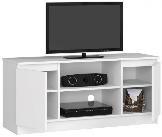 Stolík pod TV RTV 120 2D 1P biely