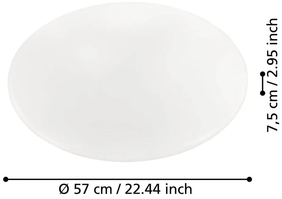 Biele LED stropné svietidlo GIRON – EGLO