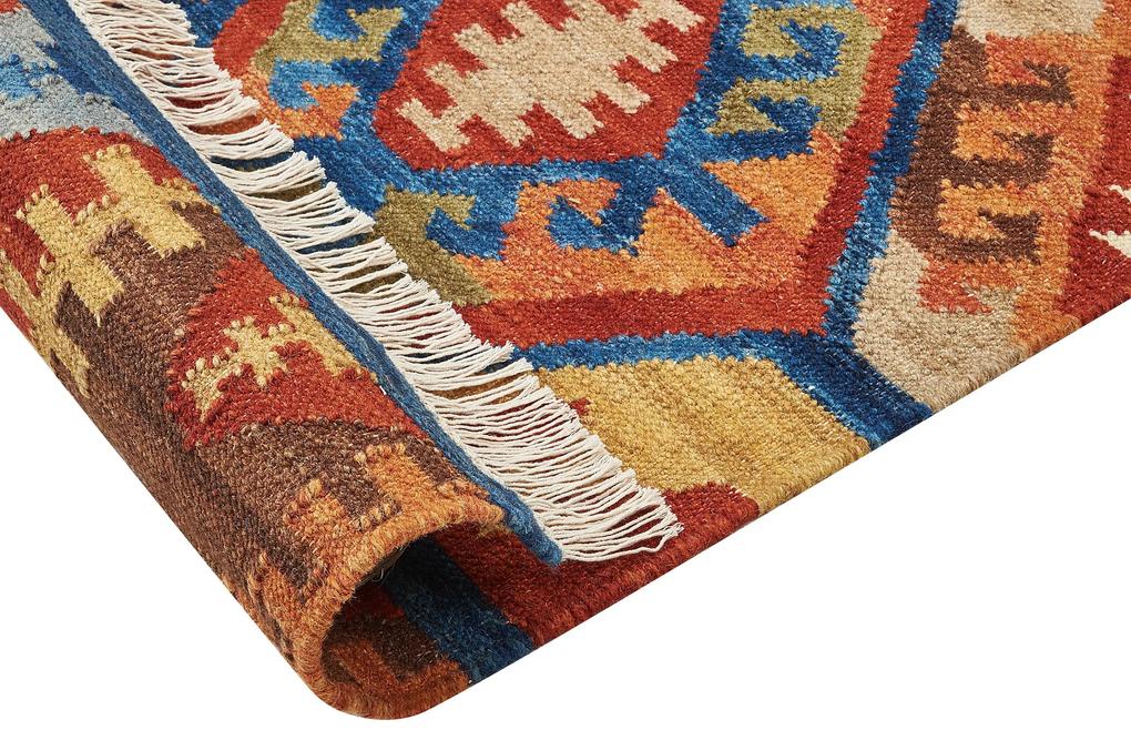 Vlnený kelímový koberec 160 x 230 cm viacfarebný JRVESH Beliani