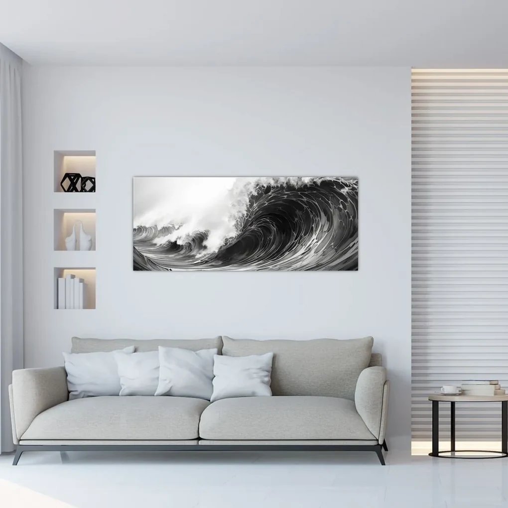 Obraz - Maľba vĺn (120x50 cm)