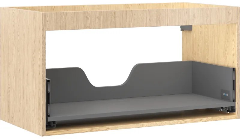 Mexen Box-A, závesná skrinka 90 cm, 1 zásuvka, dub, 91AX0-0900-470-1-81