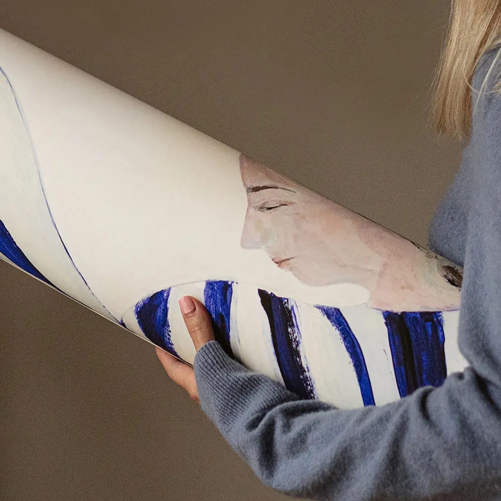 The Poster Club Plagát Blue Stripe At Concorde by Sofia Lind 30x40 cm