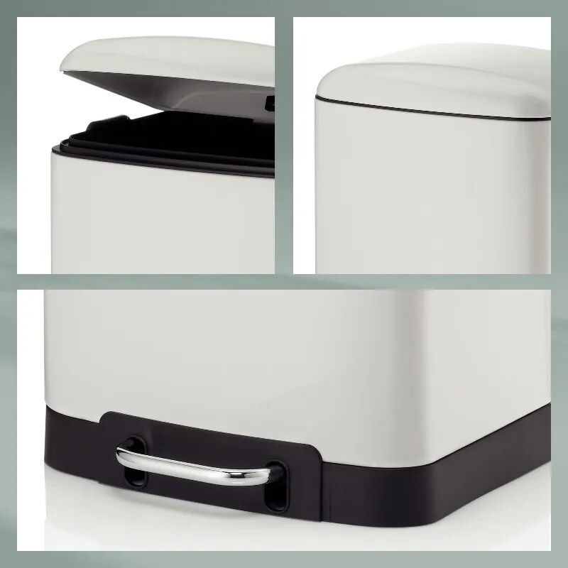 Kela Pedálový odpadkový kôš DAVINO 12 l, biela