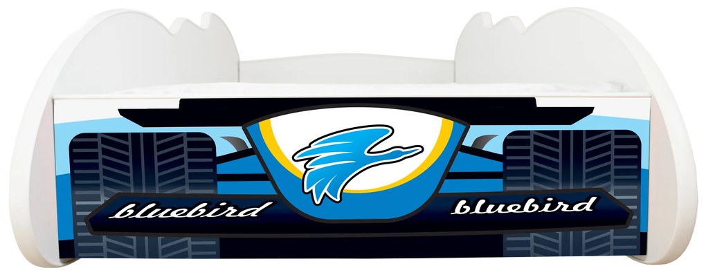TOP BEDS Detská auto posteľ F1 160cm x 80cm - BLUE BIRD