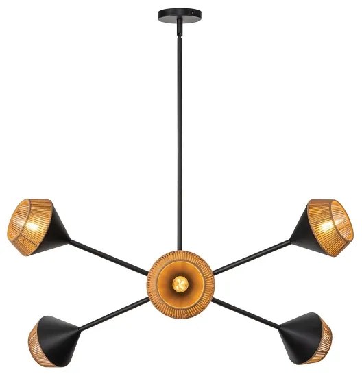 Alora Mood ALM-DAPHNE6-MB - Luster na tyči DAPHNE 6xE14/40W/230V