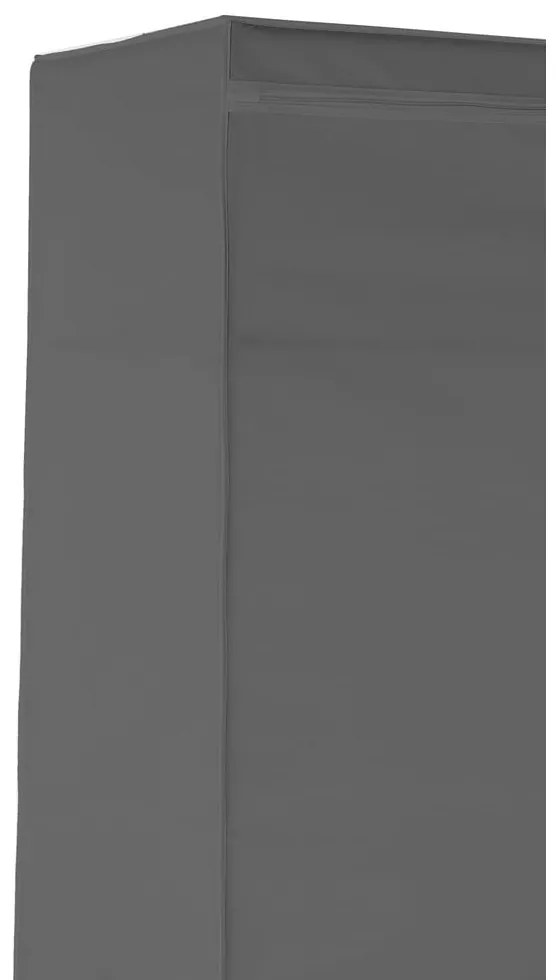 Sivá látková šatníková skriňa 90x160 cm Dara – Premier Housewares
