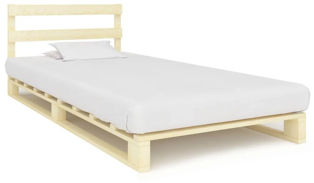 Paletový posteľný rám, borovicový masív 100x200 cm