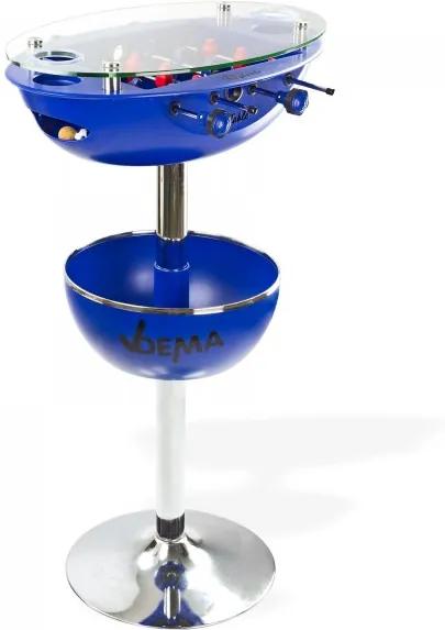 Barový stolík so stolným futbalom DEMA Vegas modrý