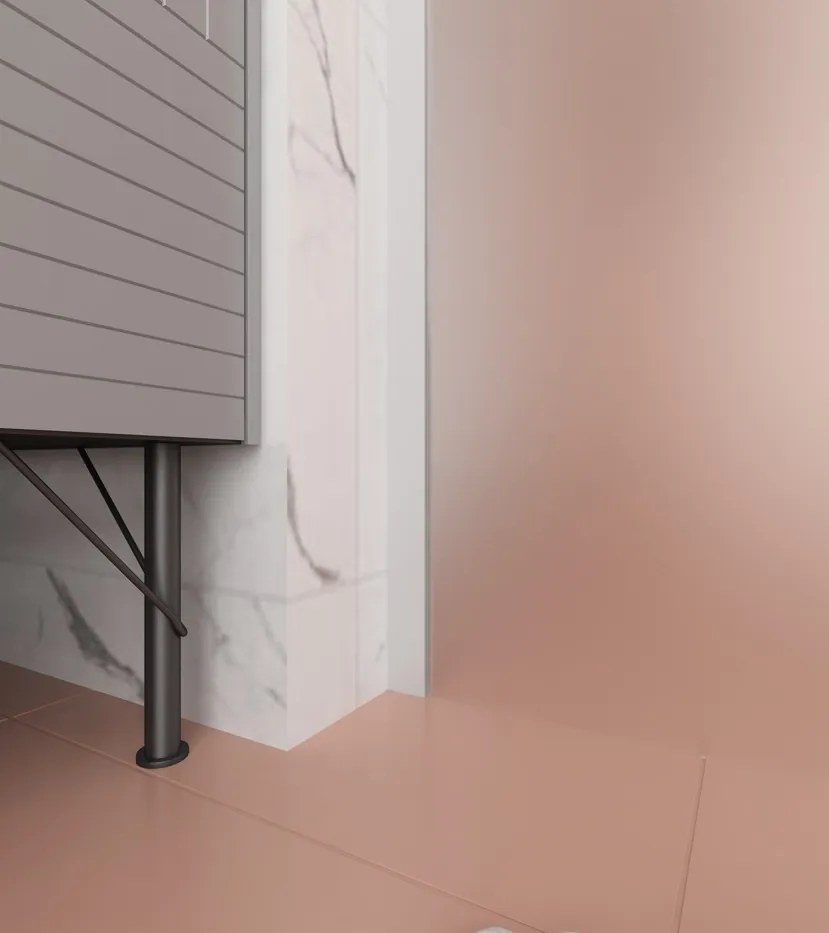 Erga Paris, sprchová zástena Walk-In 120x200 cm, 8mm sklo námraza, biely profil, ERG-V02-PARIS-120x200-FR-WH