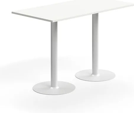 Barový stôl ALVA, 1400x700x900 mm, HPL, biela