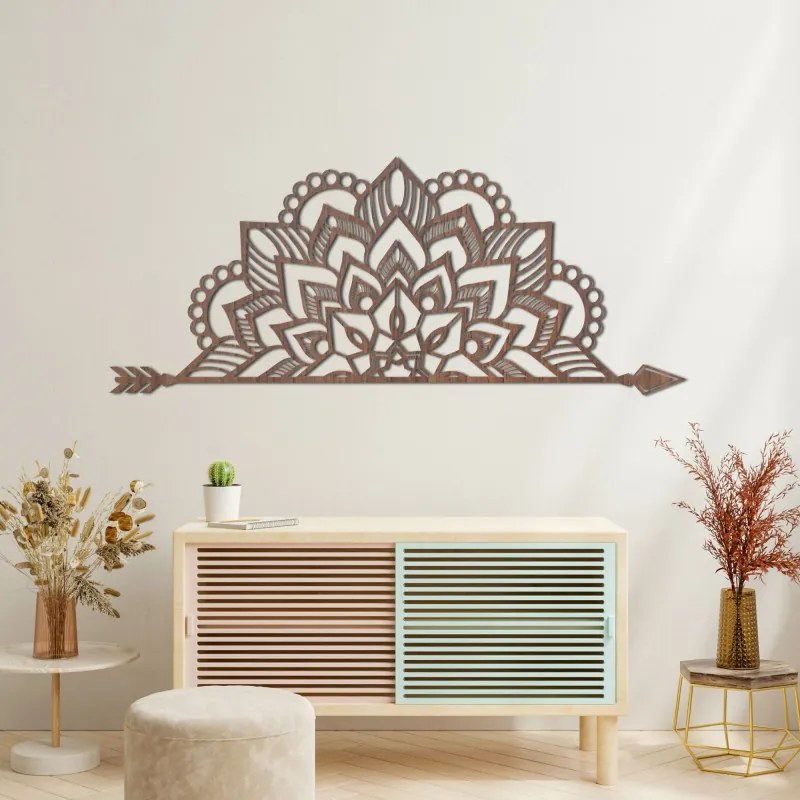 Mandala na stenu - Moderná drevená dekorácia v boho štýle | SENTOP HDF0492