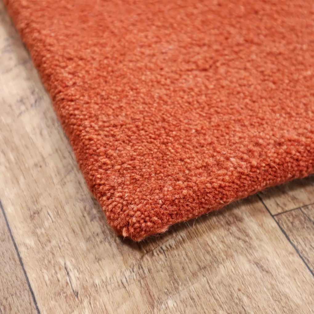 Asra, Ručne všívaný kusový koberec Asra wool orange, 120x170, oranžová, obývacia izba