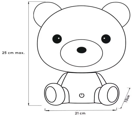 Lucide 71590/03/31 - LED Stmíieateľná detská nočná lampička DODO LED/3W/230V