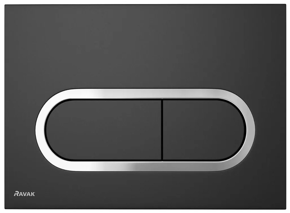 Ravak X01797 - Splachovacie tlačidlo 24,7x16,5 cm CHROME čierna