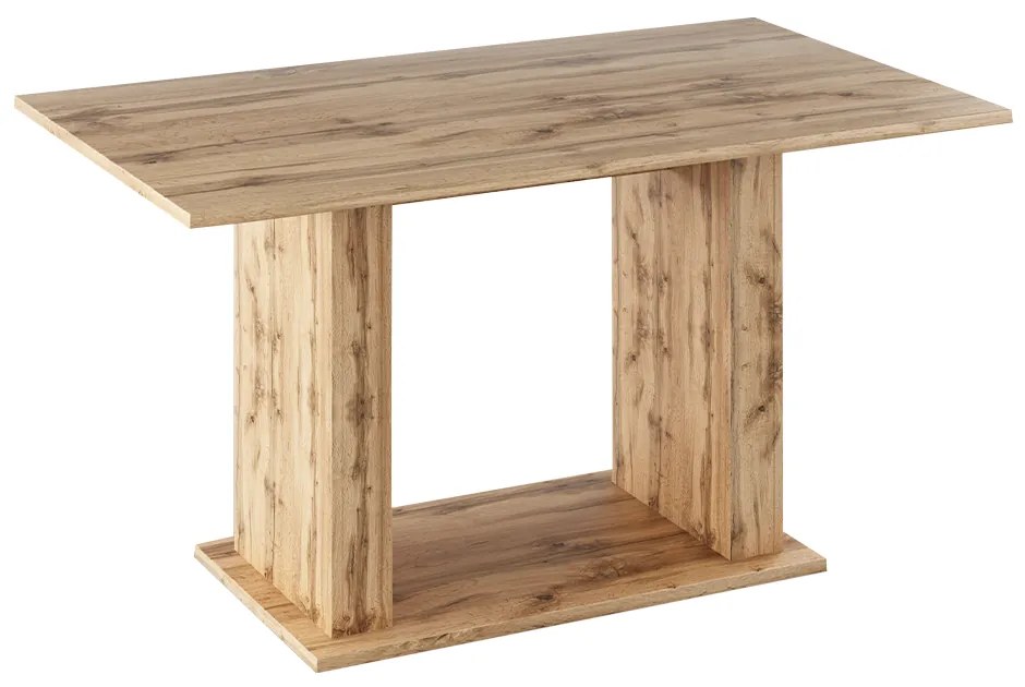 Jedálenský stôl, dub wotan, 138x79 cm, LENOTO