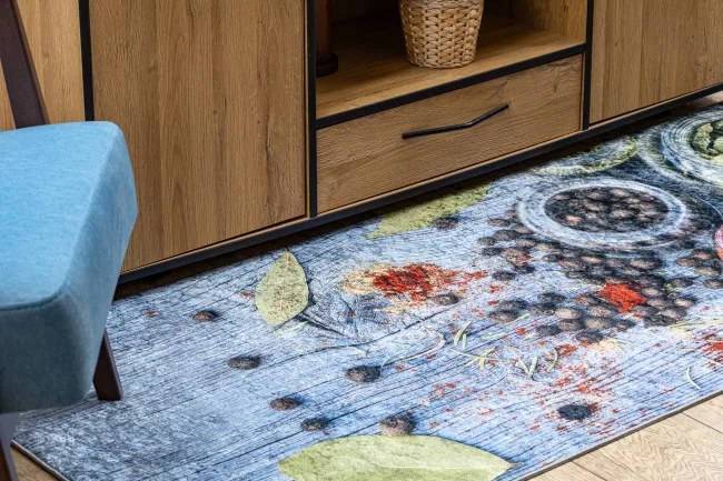 Protišmykový koberec / behúň ANDRE 33550 modrý / zelený