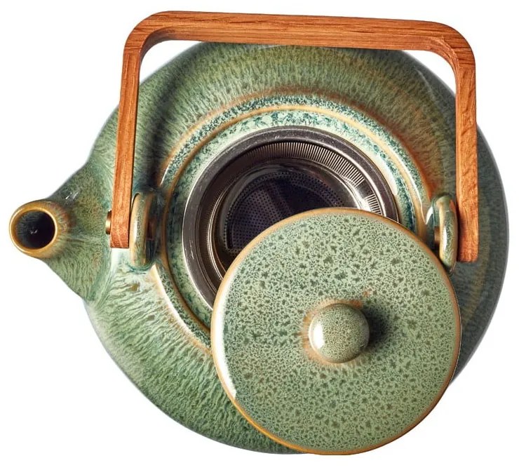 Zelená keramická kanvica na čaj so sitkom 1,2 l Gastro Green – Bitz