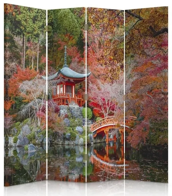 Gario Paraván Japonský štýl záhrady Rozmery: 145 x 170 cm, Prevedenie: Klasický paraván
