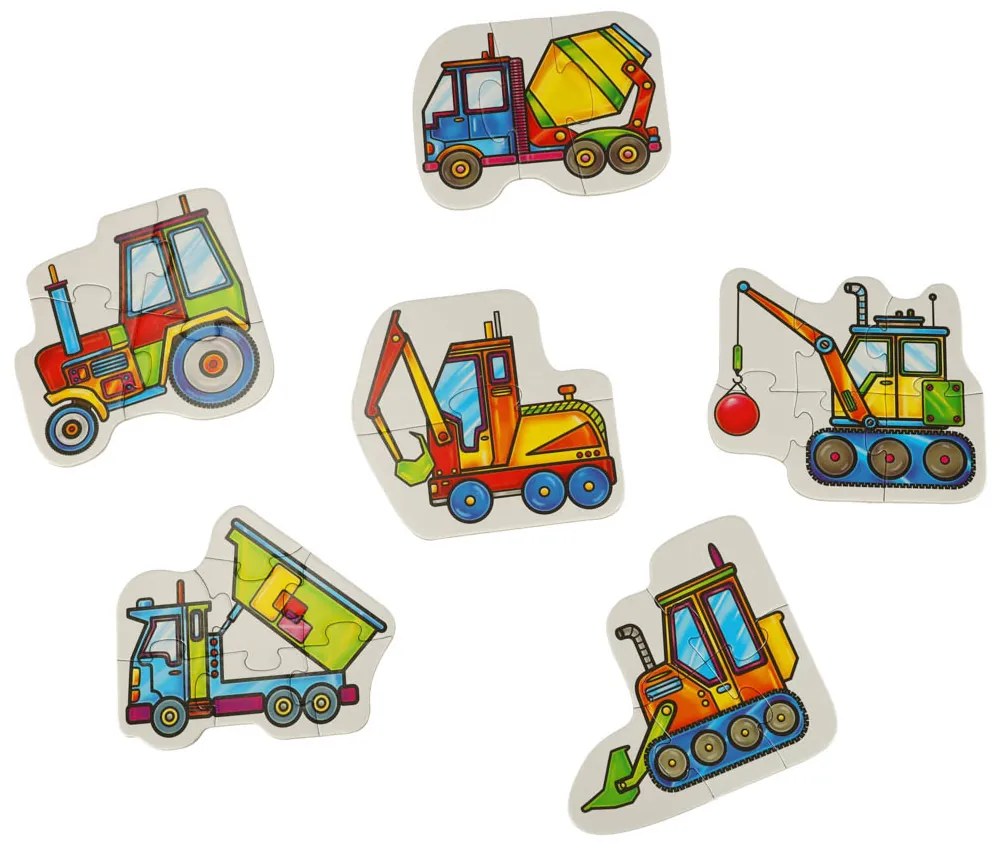 KIK ALEXANDER Puzzle pre batoľatá - stavebné stroje 2+
