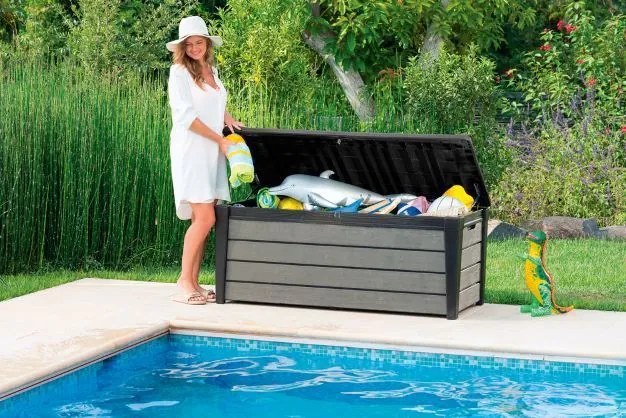 Keter BRUSHWOOD box - 455L - grafit + sivý