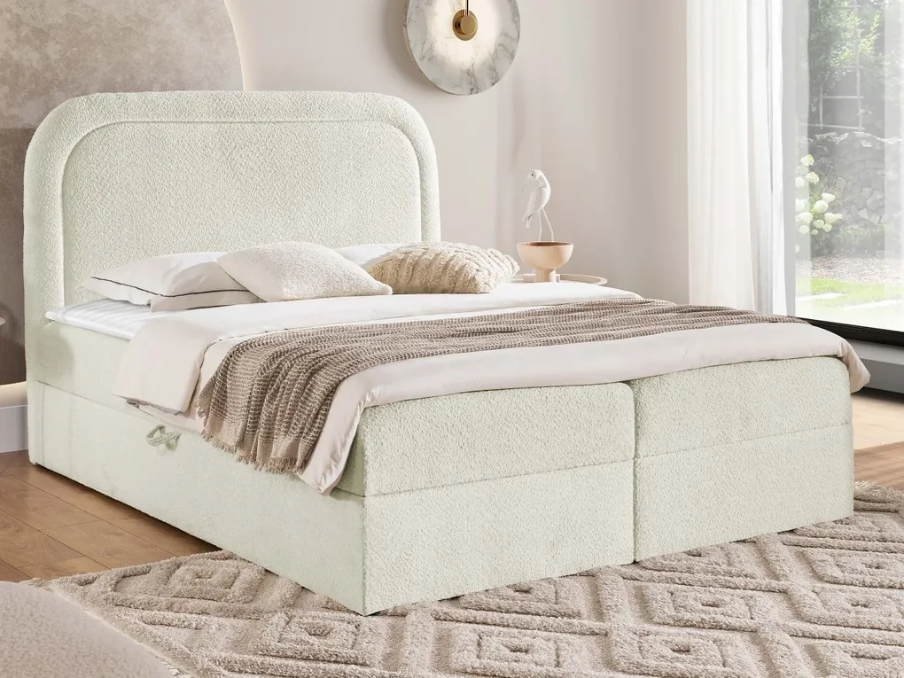 Kontinentálna posteľ Bukirt, Rozmer postele: 200x200, Dostupné poťahy: Coral 50