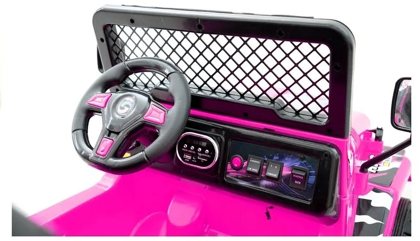 LEAN CARS ELEKTRICKÉ AUTÍČKO JEEP S618 - NELAKOVANÉ - RUŽOVÉ - 2x45W - 12V7Ah - 2024