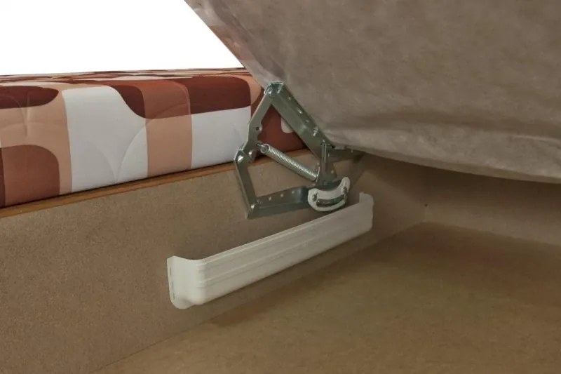 Polohovacia manželská posteľ Vilma, 200x180, hnedá vzor / hnedá (č.215 / 52)