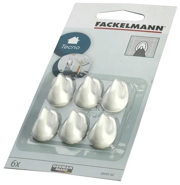 Háčiky oválne malé biely 2,5 cm 20501