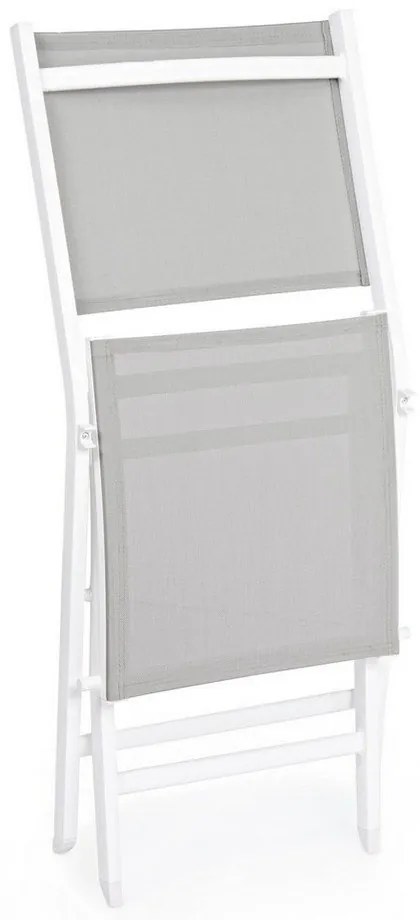 Biela kovová záhradná stolička Elin – Bizzotto