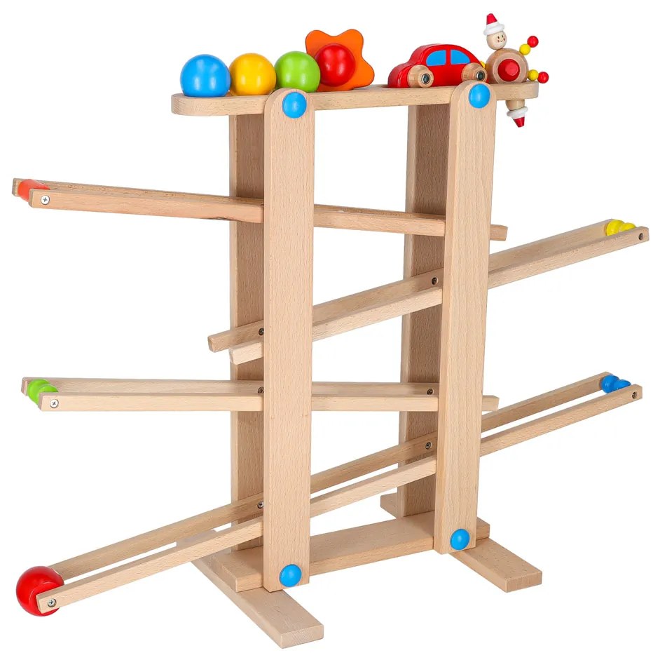 Drevená Montessori guľôčková dráha XXL KIK