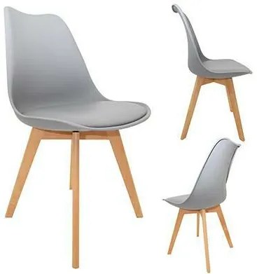 Plastová jídelní židle EMMA šedá