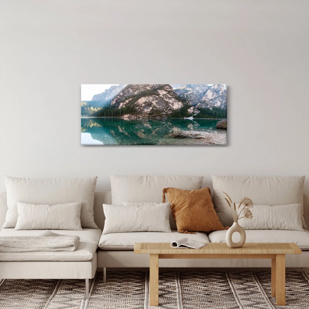 Obraz horského jazera (120x50 cm)