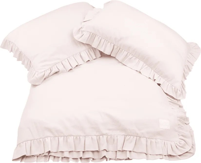 Posteľná bielizeň s volánom – púdrovo ružová Margaret od 140x200 cm 160x200 cm