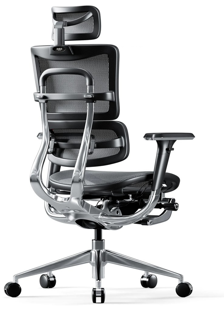 Kancelárska ergonomická stolička Diablo V-Master, čierno-šedá