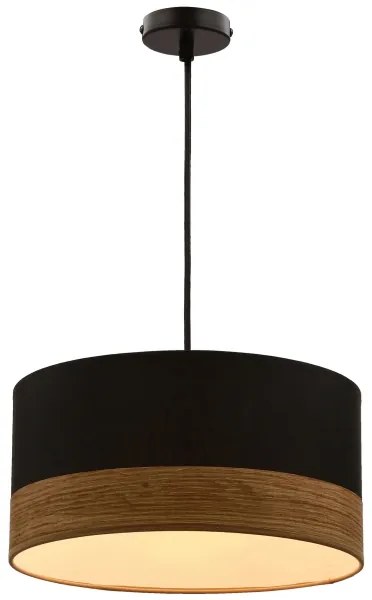 Luster na lanku PORTO 1xE27/60W/230V čierna/hnedá