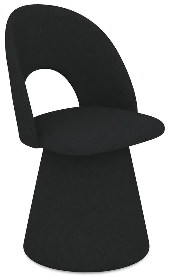 Čierne čalúnené jedálenské kreslo Kalo – Makamii