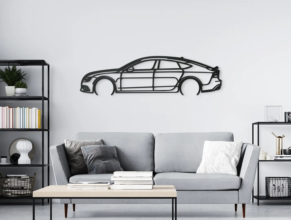 drevko Nálepka na stenu Audi A7 Sportsback Rozmer obrazu: 24 x 86 cm, Farba dekorácie: Čierna
