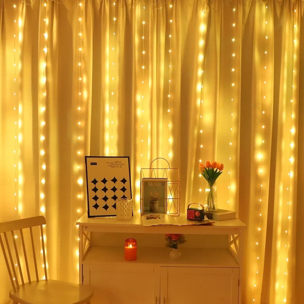 LED svetelný záves Wizard, 3x3m, RGB, ovládač