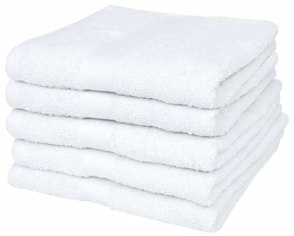 vidaXL Hotelové uteráky sada 50ks bavlna 400 g/m² 30x30cm biele