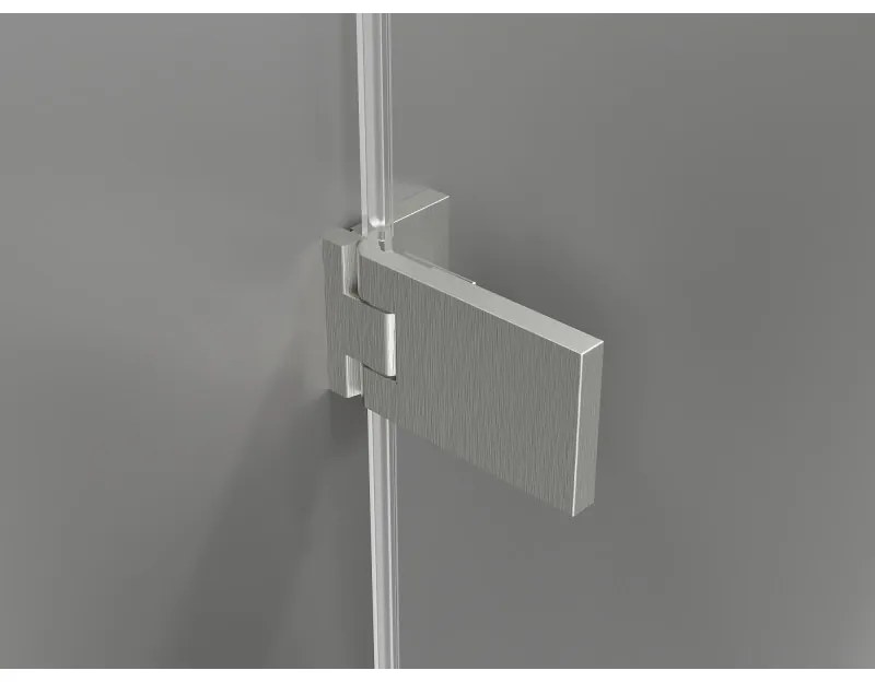 Mexen Lunar-F Duo, skladací sprchový kút 100 x 80 cm, 8mm číre sklo, oceľový profil, 836-100L-080P-97-00