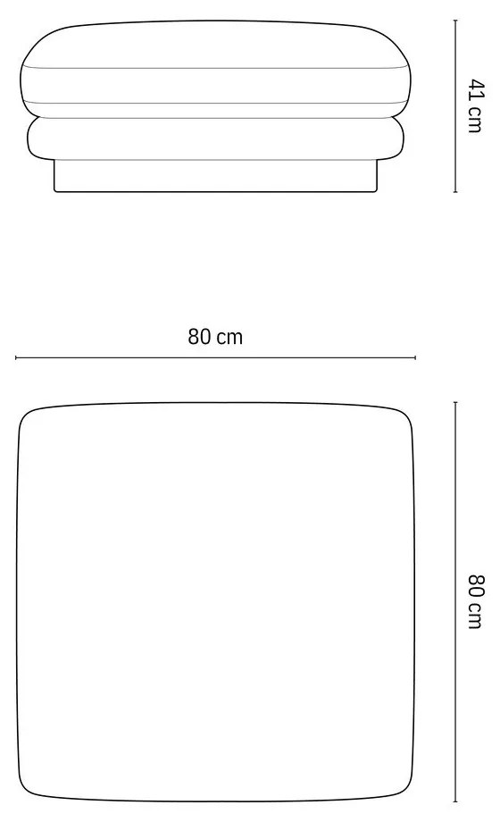 Svetlosivá zamatová podnožka Torino – Micadoni