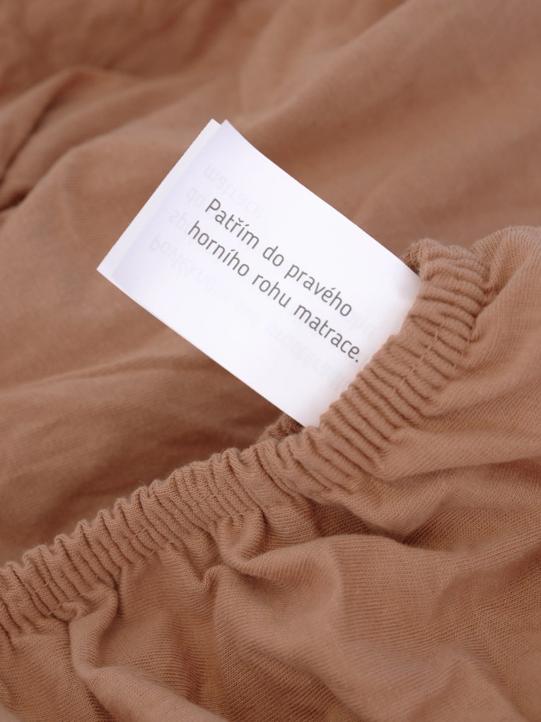 Jersey plachta do postieľky Classic 70 x 140 cm – terakota