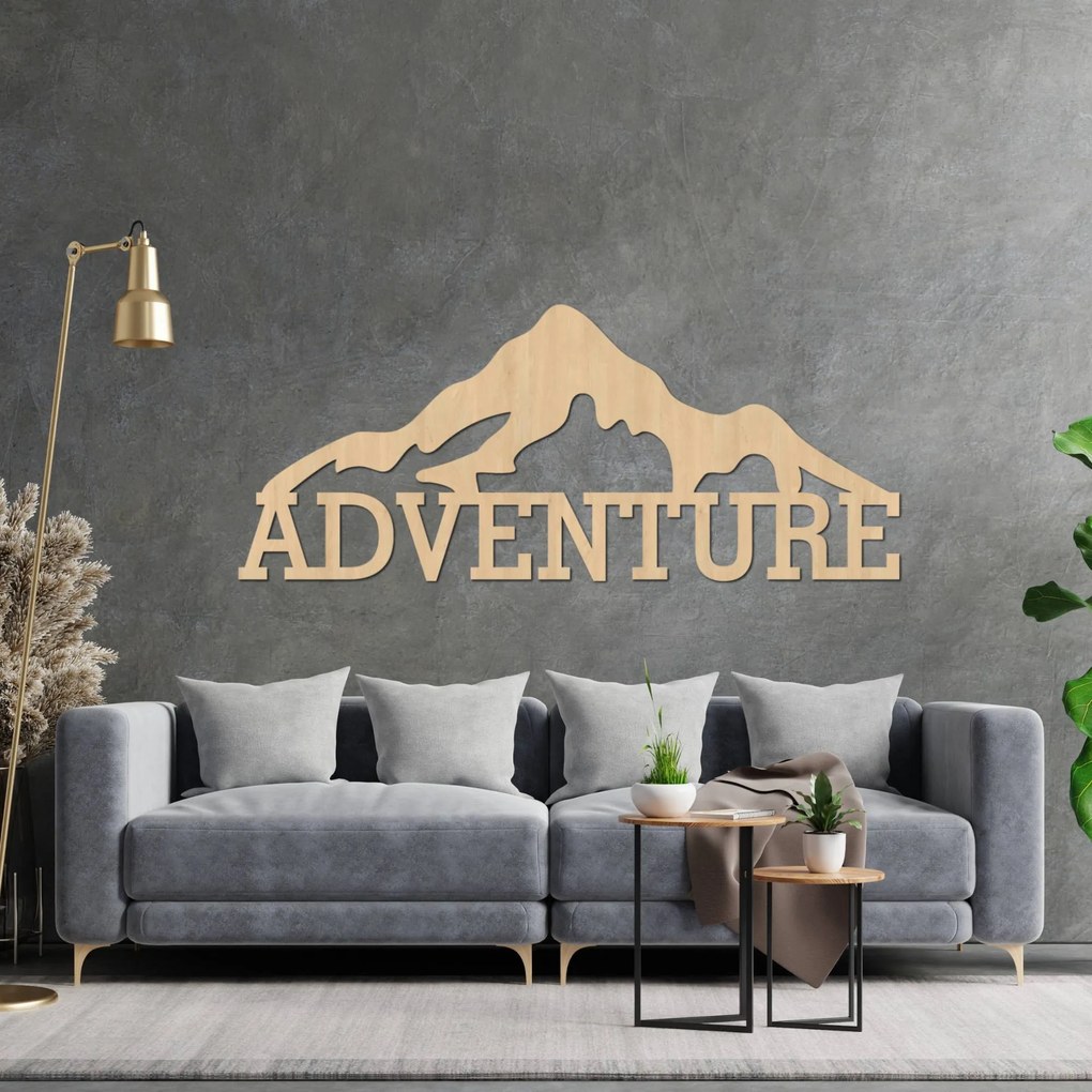 Vyrezávaný drevený obraz na stenu hory - ADVENTURE: HDF - Javor 60 x 25 cm 4406-84813 HDF0406