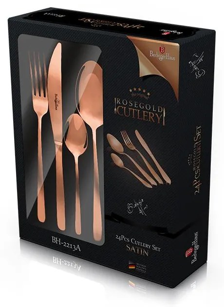 Sada príborov Rose Gold Collection BH-2213, 24 ks