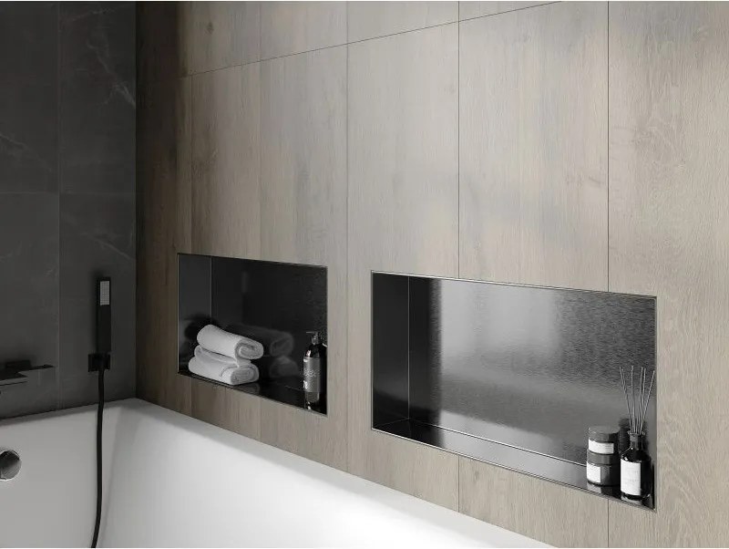 Mexen X-Wall-NR, polica na zapustenie bez príruby 60 x 30 cm, grafitová matná - 19E1603010