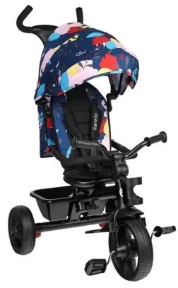 Lionelo - Detská trojkolka HAARI čierna/pestrofarebná