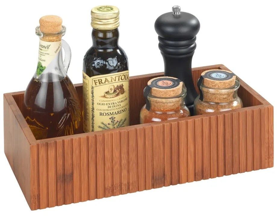 Bambusový úložný box v prírodnej farbe 30x15x8 cm Mera – Wenko