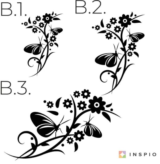 Nálepka na stenu - Motýle a kvety