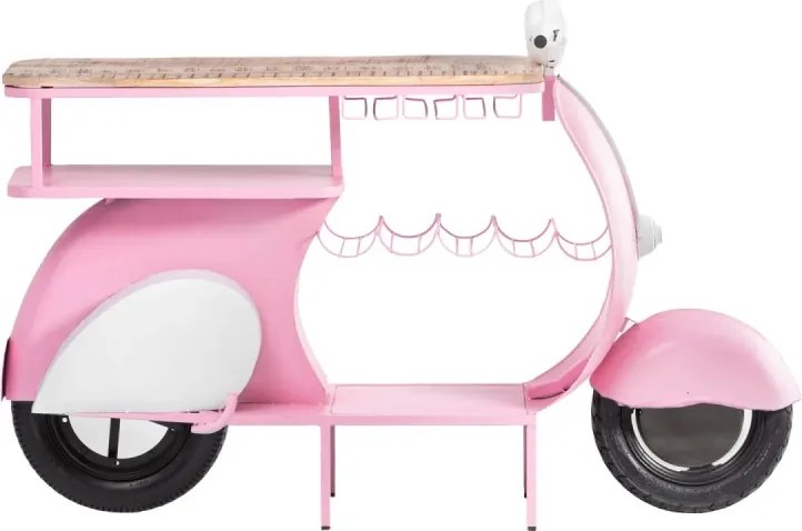 furniture-nabytek.cz - Lakovaný barový pult Scooter Nova Pink z kovu, ružová – 160×50×87 cm