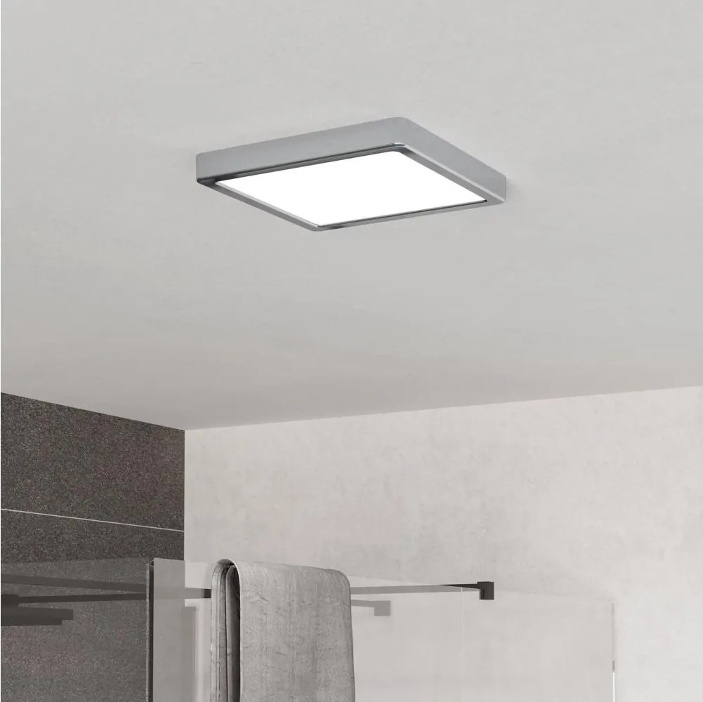 Eglo 901766 - LED kúpeľňové stropné svietidlo FUEVA LED/10,5W/230V 22x22 cm IP44 chróm
